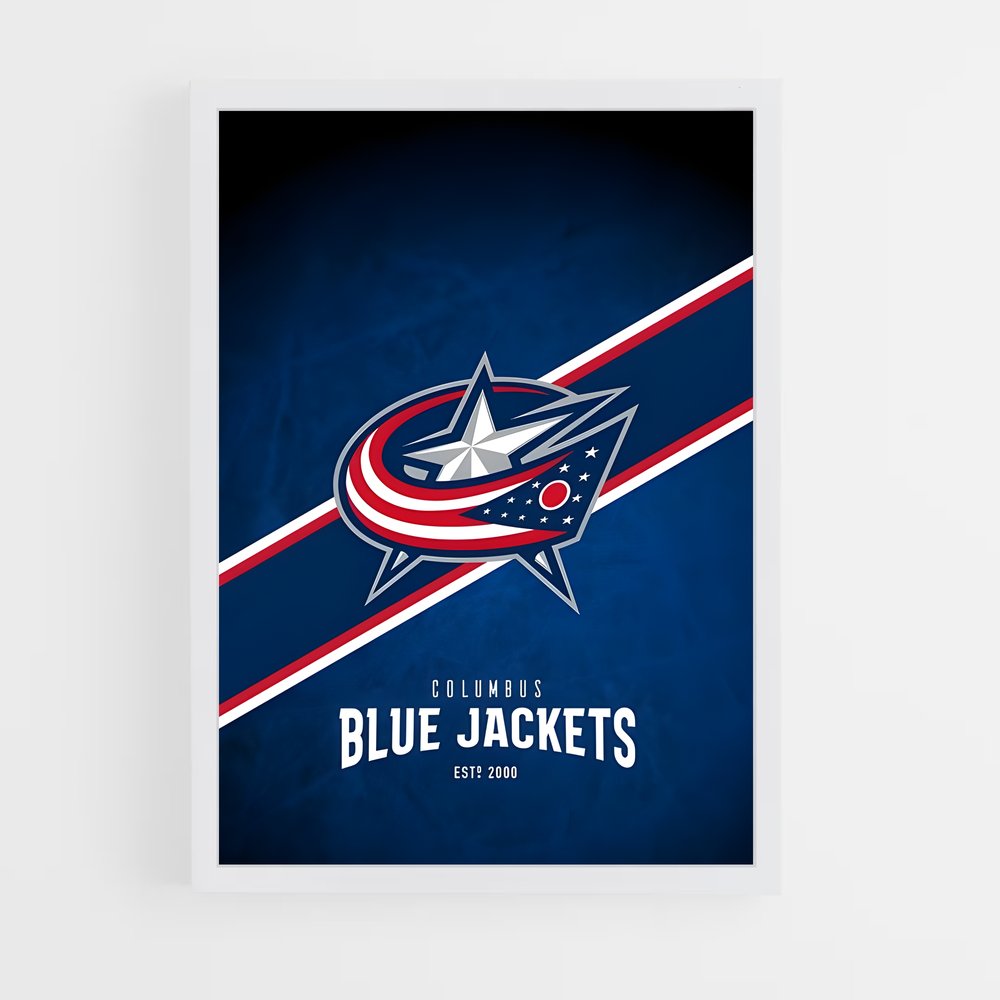 Poster Columbus blue – affiche Hockey sur glace (vue 3)